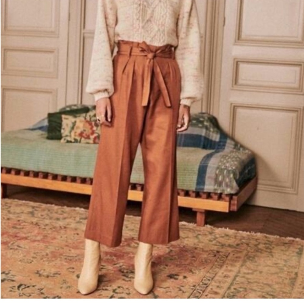 Sézane Pierre Trouser – Rust/Cognac – Size 38 (US 6)